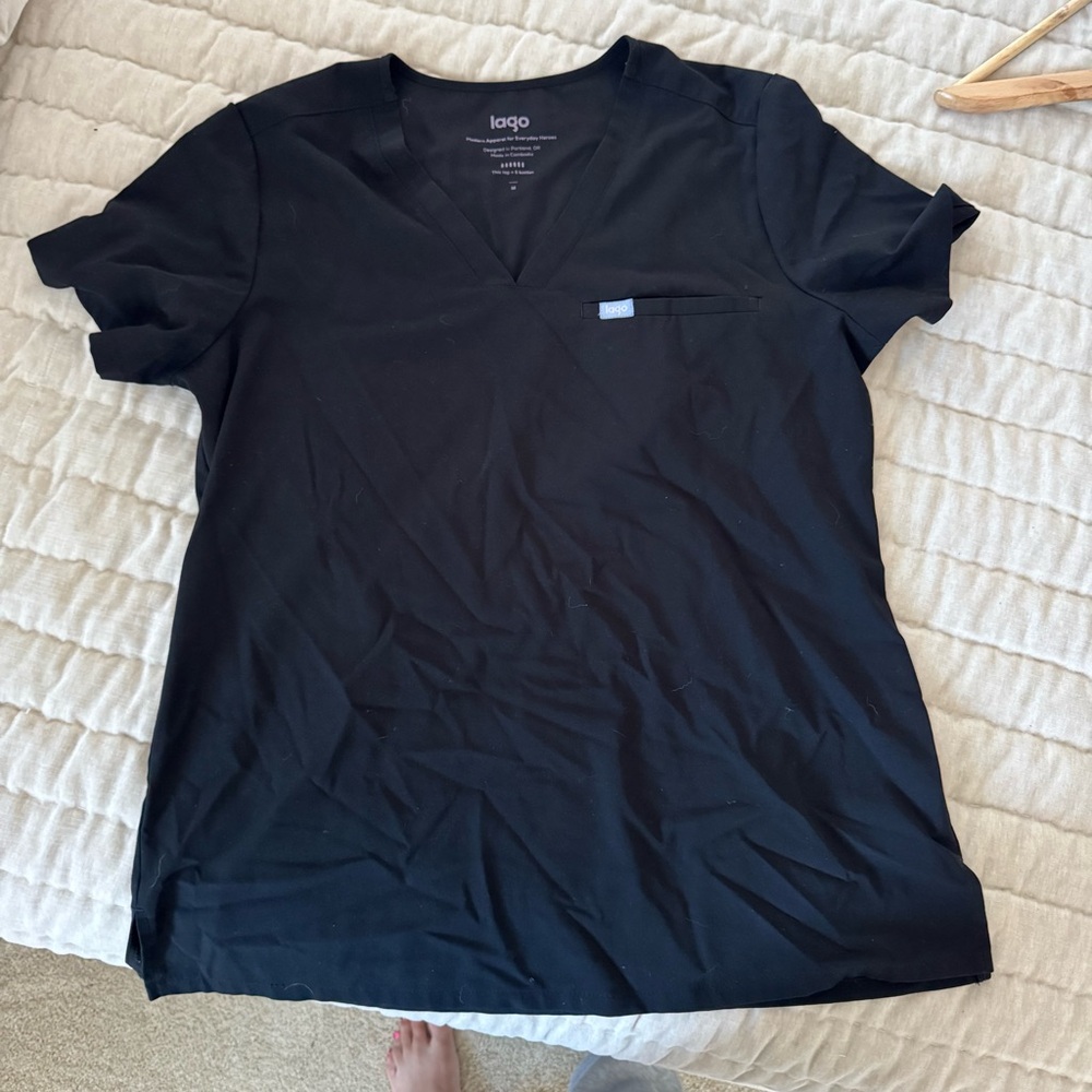 Lago Black Women's V-Neck Top